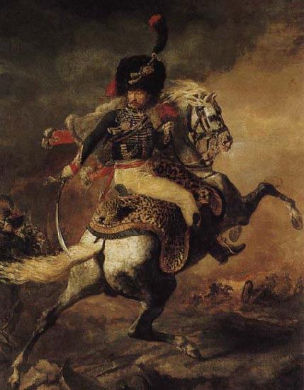 Theodore Gericault An Officer of the Chasseurs Commanding a Charge oil painting image